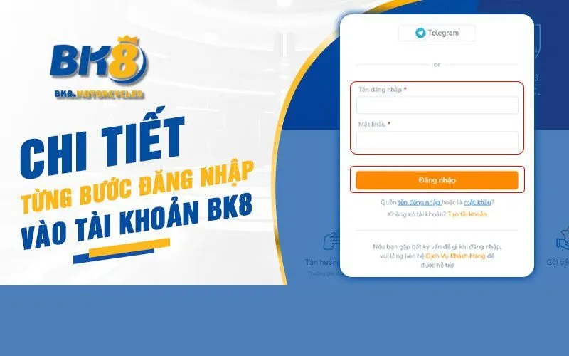 Hướng dẫn chi tiết đăng nhập BK8 cho anh em mới